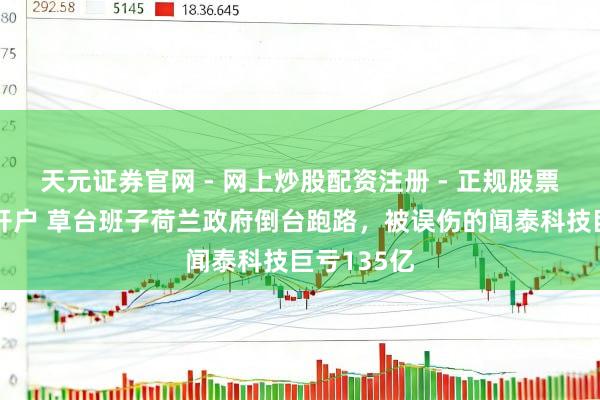 天元证券官网 - 网上炒股配资注册 - 正规股票杠杆怎么开户 草台班子荷兰政府倒台跑路，被误伤的闻泰科技巨亏135亿