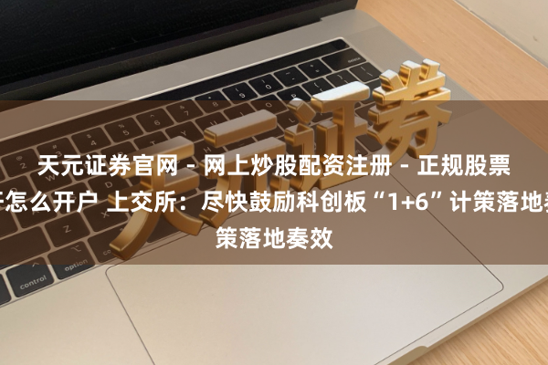 天元证券官网 - 网上炒股配资注册 - 正规股票杠杆怎么开户 上交所：尽快鼓励科创板“1+6”计策落地奏效