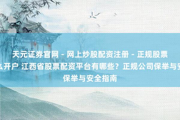 天元证券官网 - 网上炒股配资注册 - 正规股票杠杆怎么开户 江西省股票配资平台有哪些？正规公司保举与安全指南