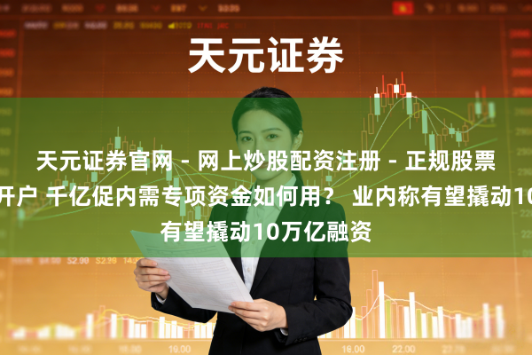天元证券官网 - 网上炒股配资注册 - 正规股票杠杆怎么开户 千亿促内需专项资金如何用？ 业内称有望撬动10万亿融资