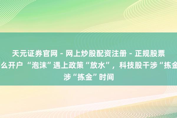 天元证券官网 - 网上炒股配资注册 - 正规股票杠杆怎么开户 “泡沫”遇上政策“放水”，科技股干涉“拣金”时间